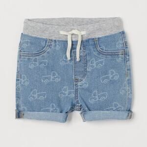 H&M Truck Pattern Denim Shorts Size 12-18 Months